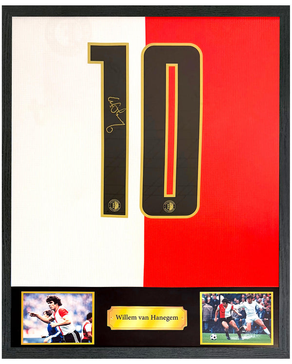 Willem van Hanegem - Gesigneerd Feyenoord thuisshirt 25/26