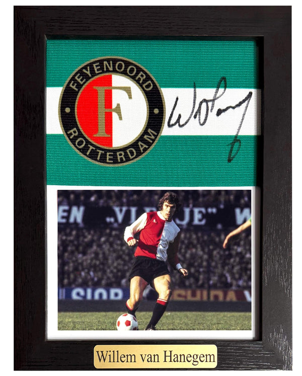 Willem van Hanegem - Gesigneerde Feyenoord aanvoerdersband