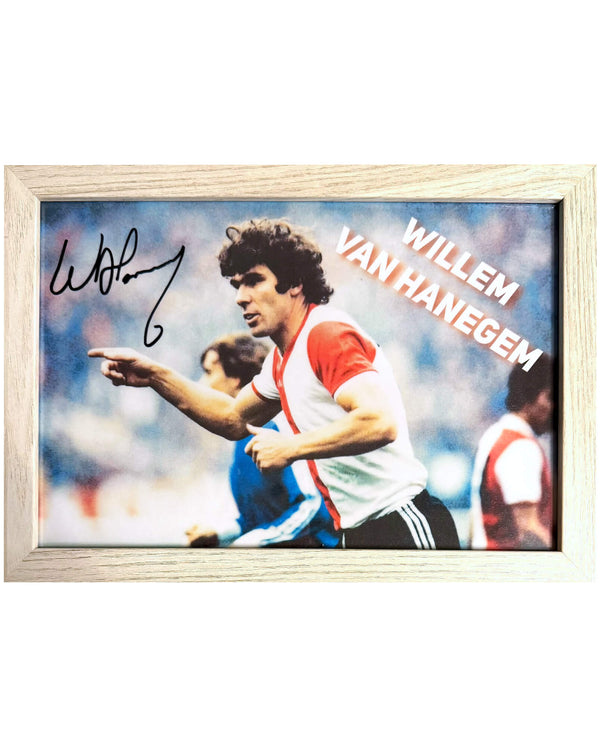 Willem van Hanegem - Gesigneerde Feyenoord foto - 30x21