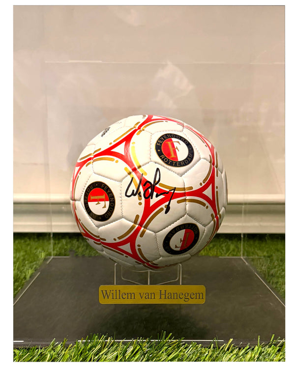Willem van Hanegem - Gesigneerde Feyenoord mini-bal
