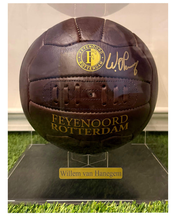 Willem van Hanegem - Gesigneerde Feyenoord vintage bal (Limited Edition 15x)