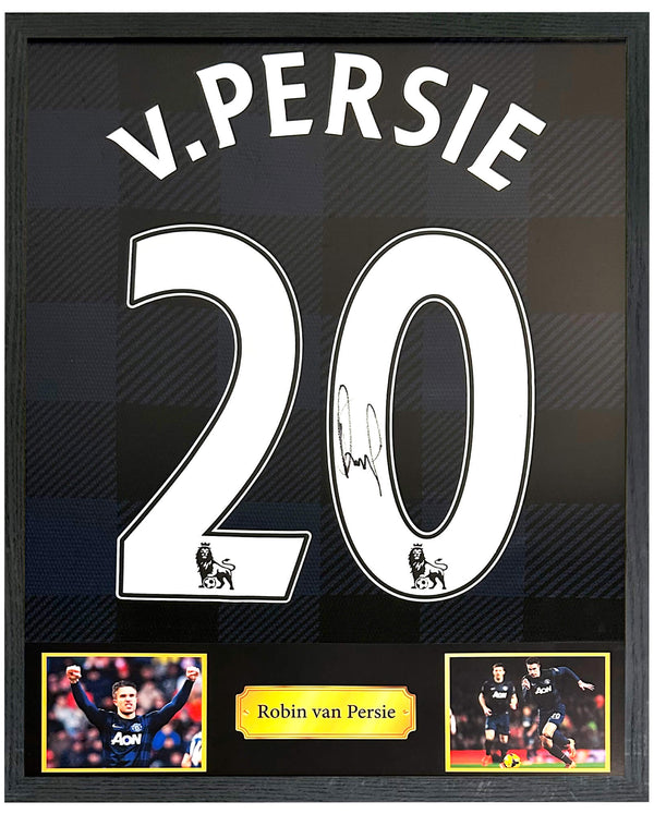 Robin van Persie - Gesigneerd Manchester United uitshirt 13/14