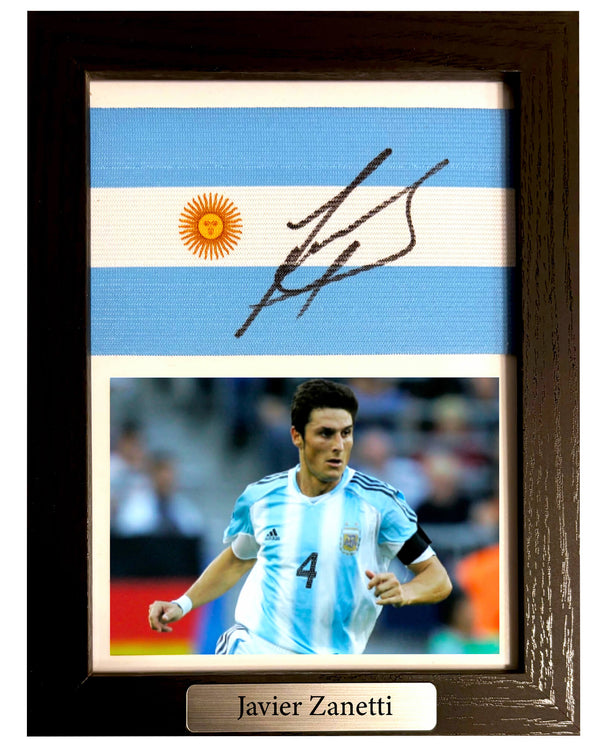 Javier Zanetti - Gesigneerde Argentinië aanvoerdersband