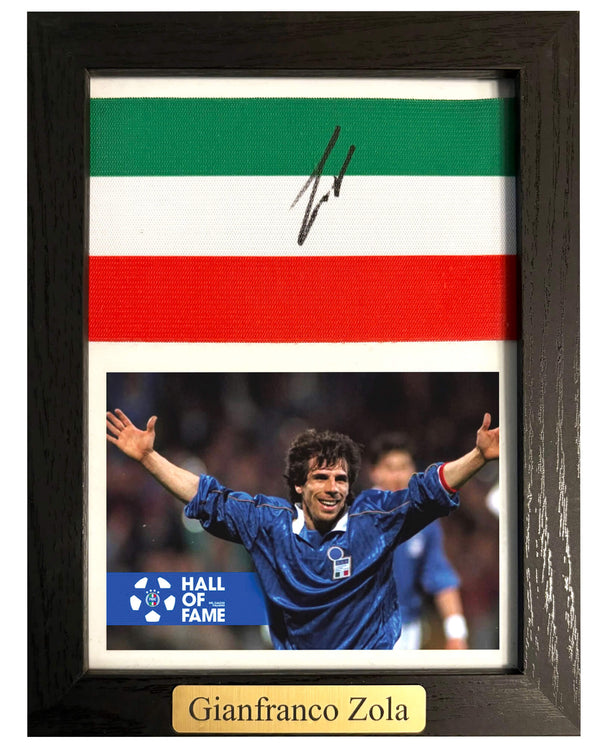 Gianfranco Zola - Gesigneerde Italië aanvoerdersband